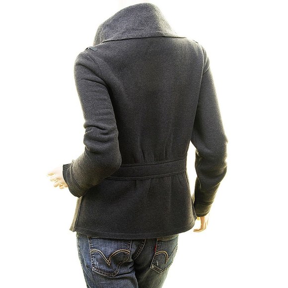 Italian Wool Blend Drape Cascade Ruffle Cardigan Jacket - 7592
